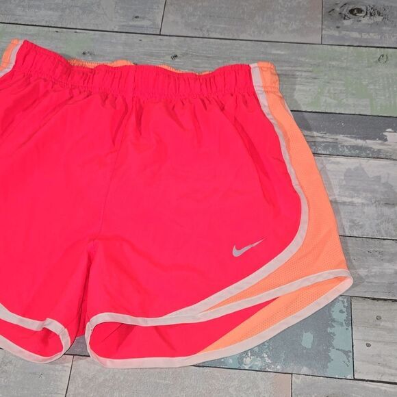 Nike Dri-Fit Running Shorts Orage/White/Pink sz Small - Picture 2 of 4